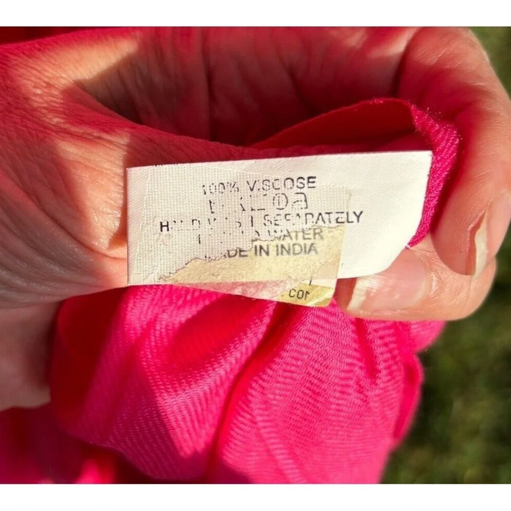 Bijoux Terner Hot Pink‎ Viscose Scarf Stole Barbie Core 85x35